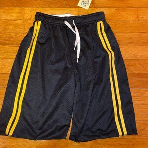 Wes and Willy Boy's Black and Yellow Athletic Shorts